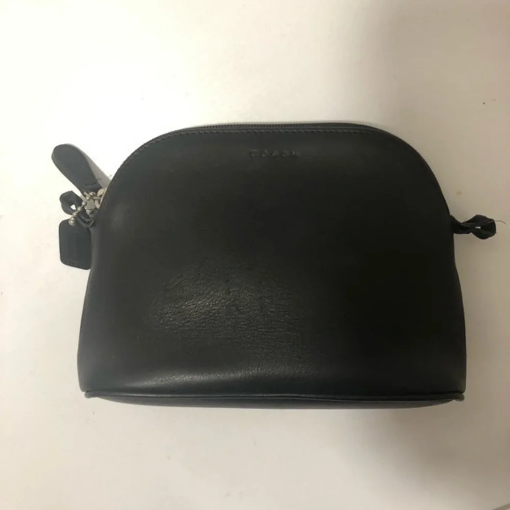 Coach vintage black cosmetic case toiletries bag